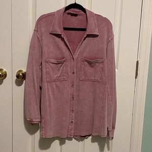 Jane and Delancey Dusty Rose Button Down Shirt